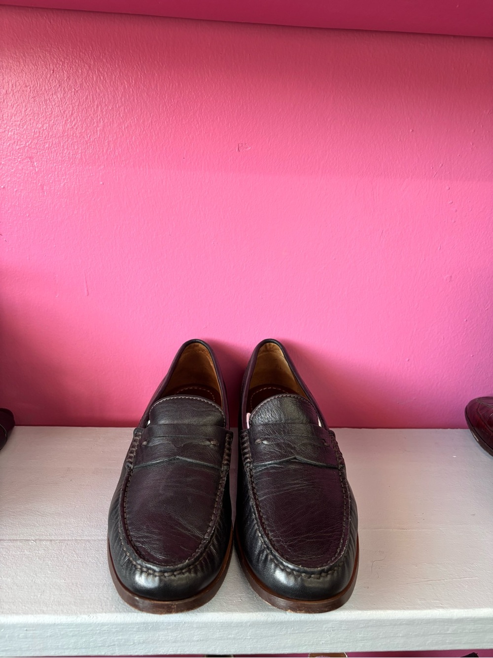 Trask Men's Black Leather Penny Loafers